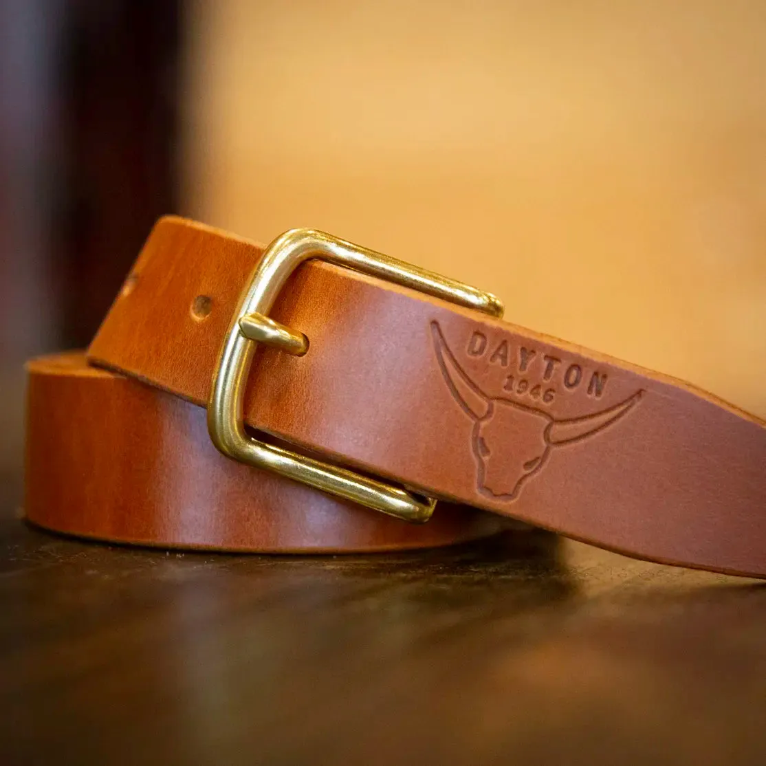 1.5" Leather Belt Wide with Buckle