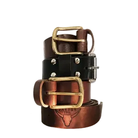 1.5" Leather Belt Wide with Buckle