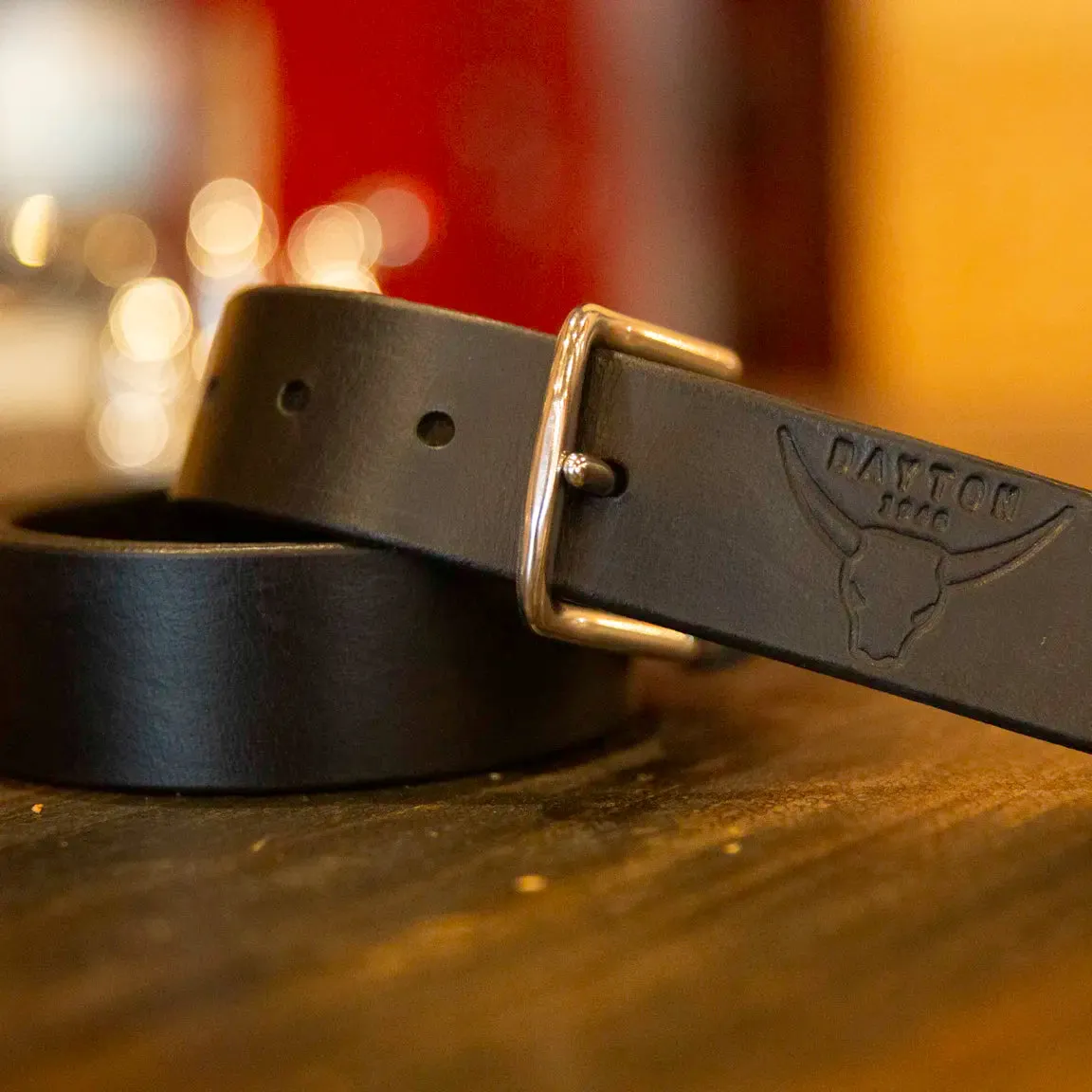 1.5" Leather Belt Wide with Buckle