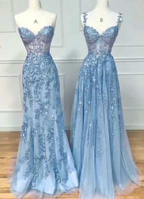 2024 Leaf Lace Prom Dresses Long  PC1243