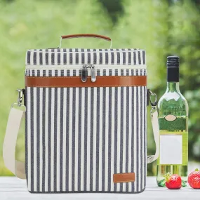 3 Bottle Insulated Wine Tote Cooler Bag