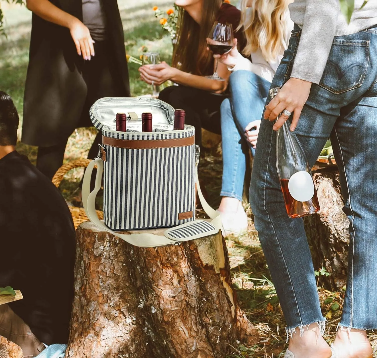 3 Bottle Insulated Wine Tote Cooler Bag