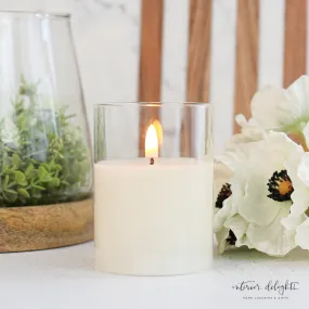 3"x4" Clear Glass Ivory Pillar