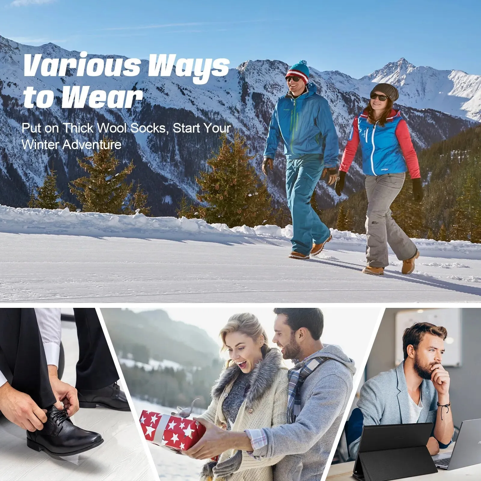 5 Pack of Men's Merino Wool Socks