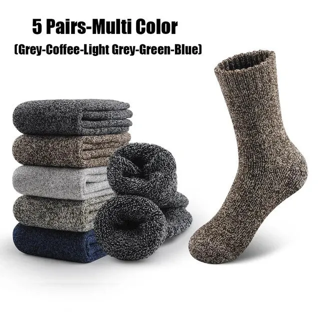 5 Pack of Men's Merino Wool Socks