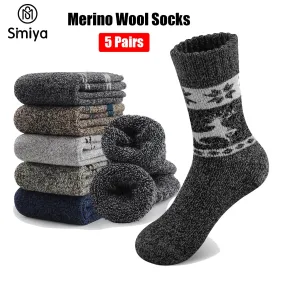 5 Pack of Men's Merino Wool Socks