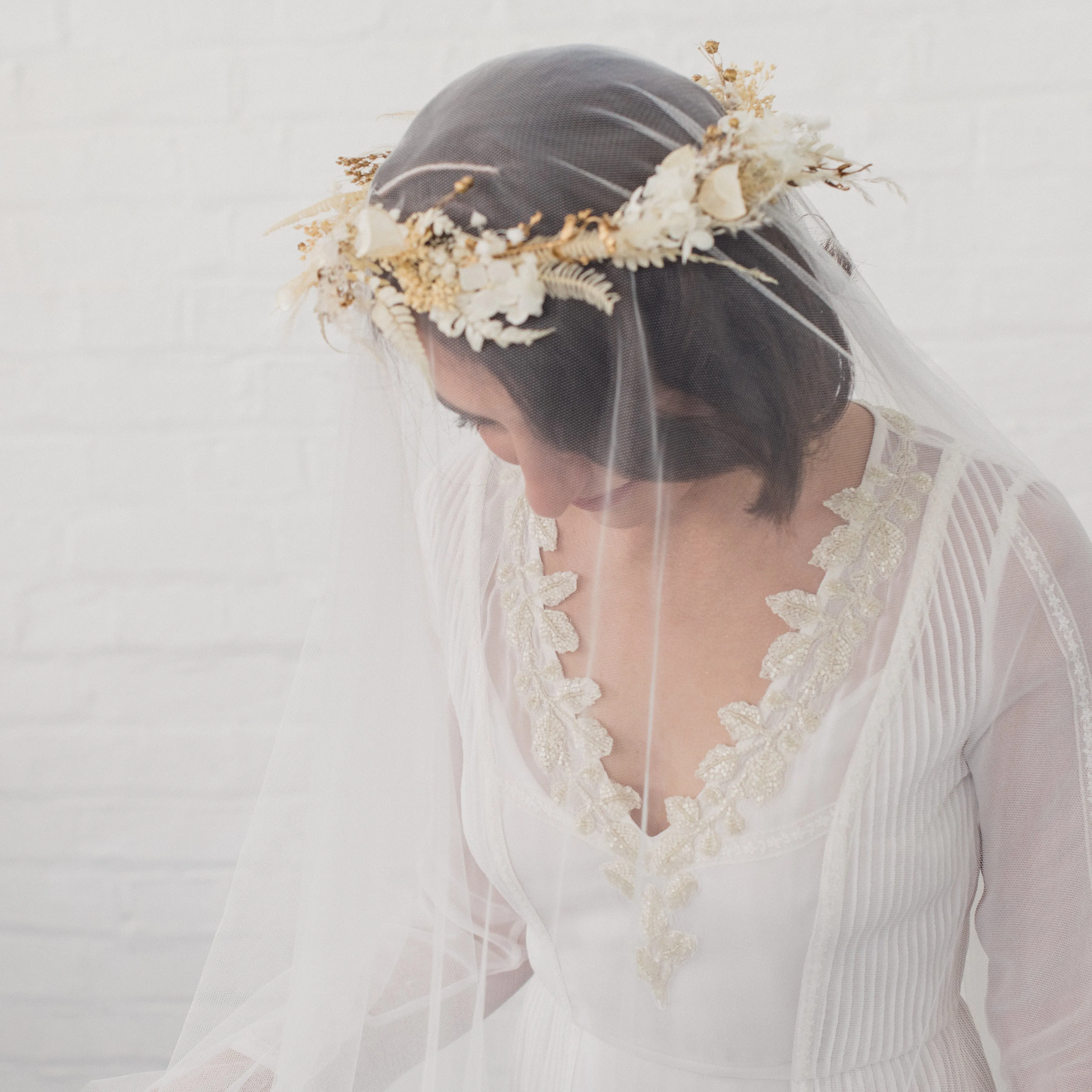 ADD A BLUSHER (upper tier) to a raw edge veil