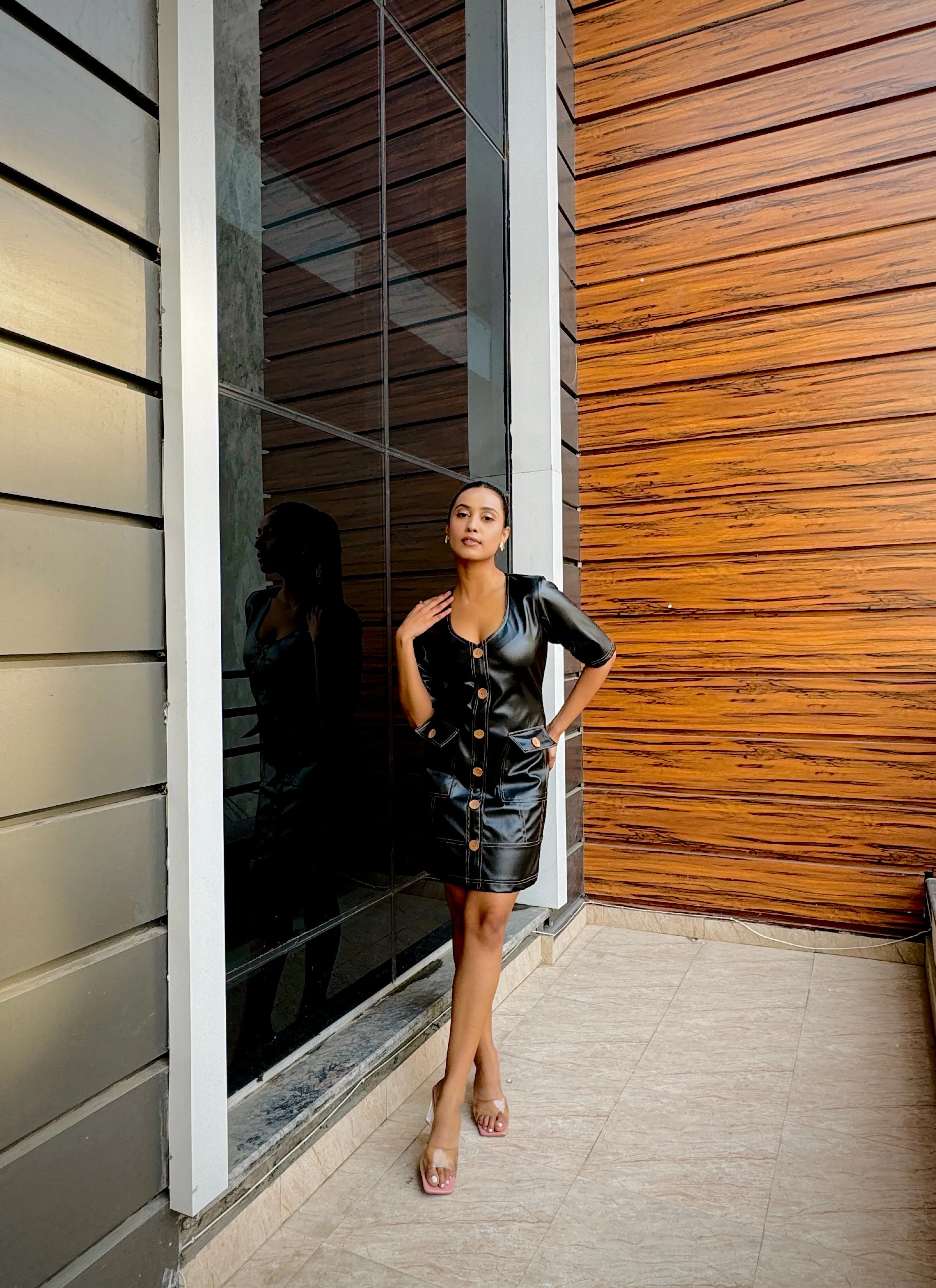 Adira Leather Dress