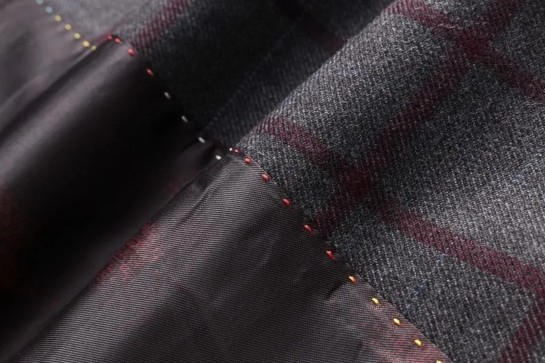 Angelo Ricci™ Formal Plaid Wool Blazer