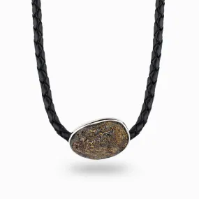 Astrophyllite Leather Choker