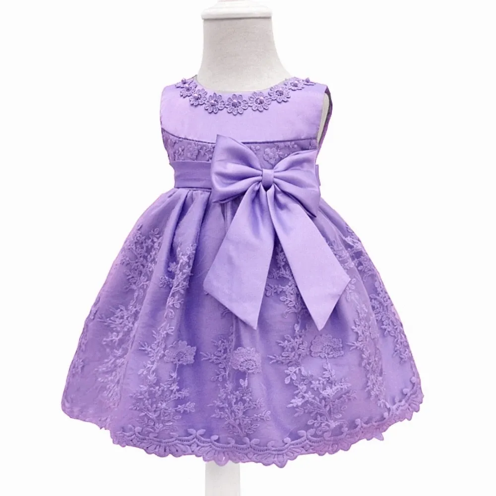 Baby Princess Bow Dress, Lilac (3M-18M)