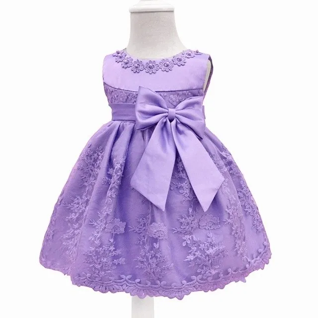 Baby Princess Bow Dress, Lilac (3M-18M)