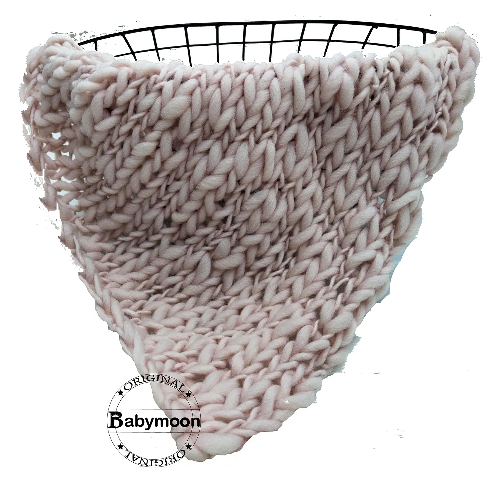 Babymoon Handspun Layer Basket Filler Baby Photography Blanket - Grey