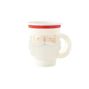 Believe Christmas Santa Face Paper Party Cup with Handle