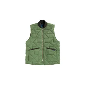 Big Quilt Bomber Gilet | Green Sward