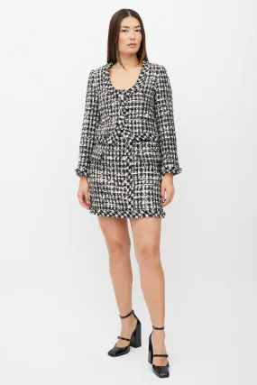 Black & White Tweed Sequinned Co-Ord Set