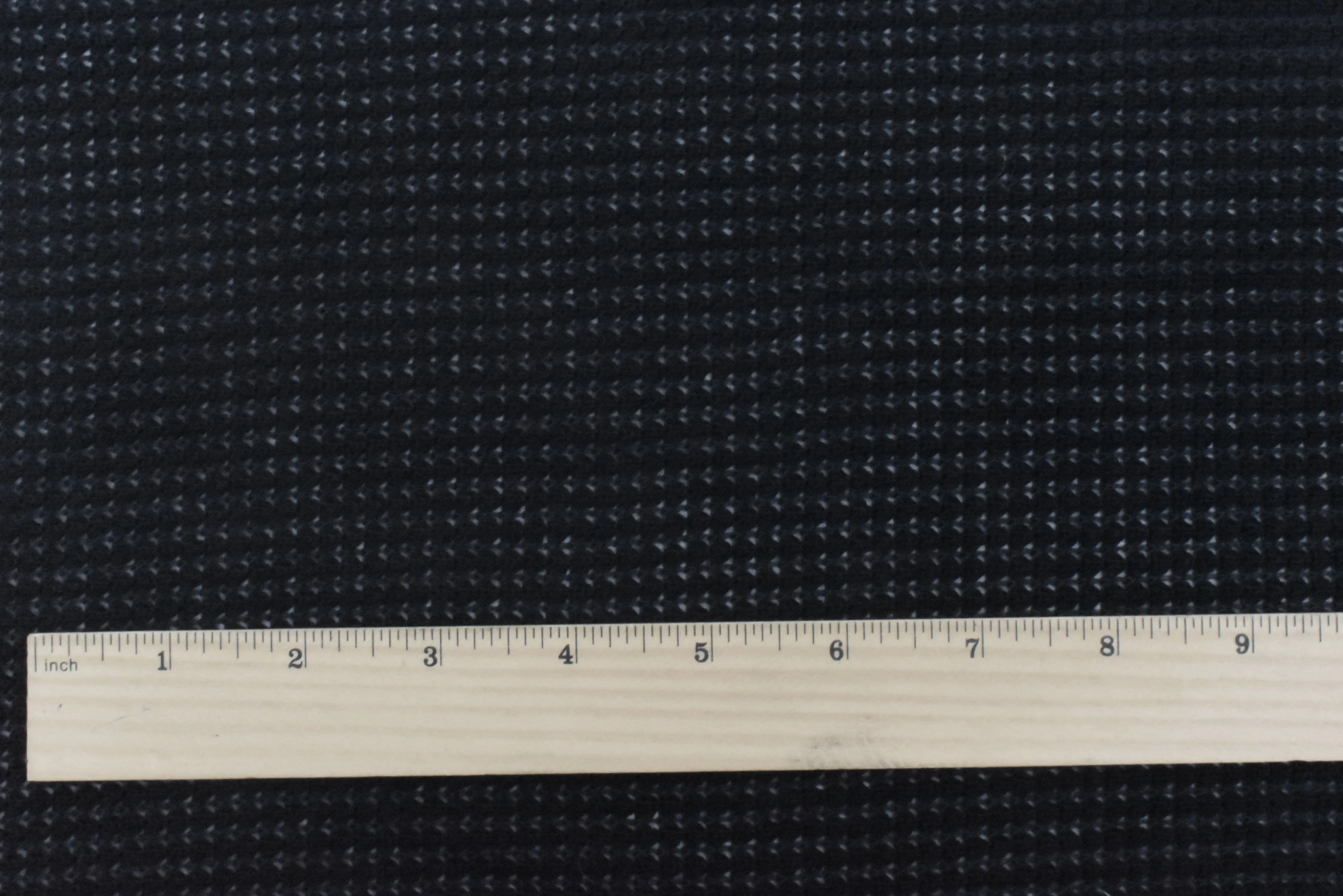 Black Solid Stretch Poly Blend Thermal Sweater Knit Fabric