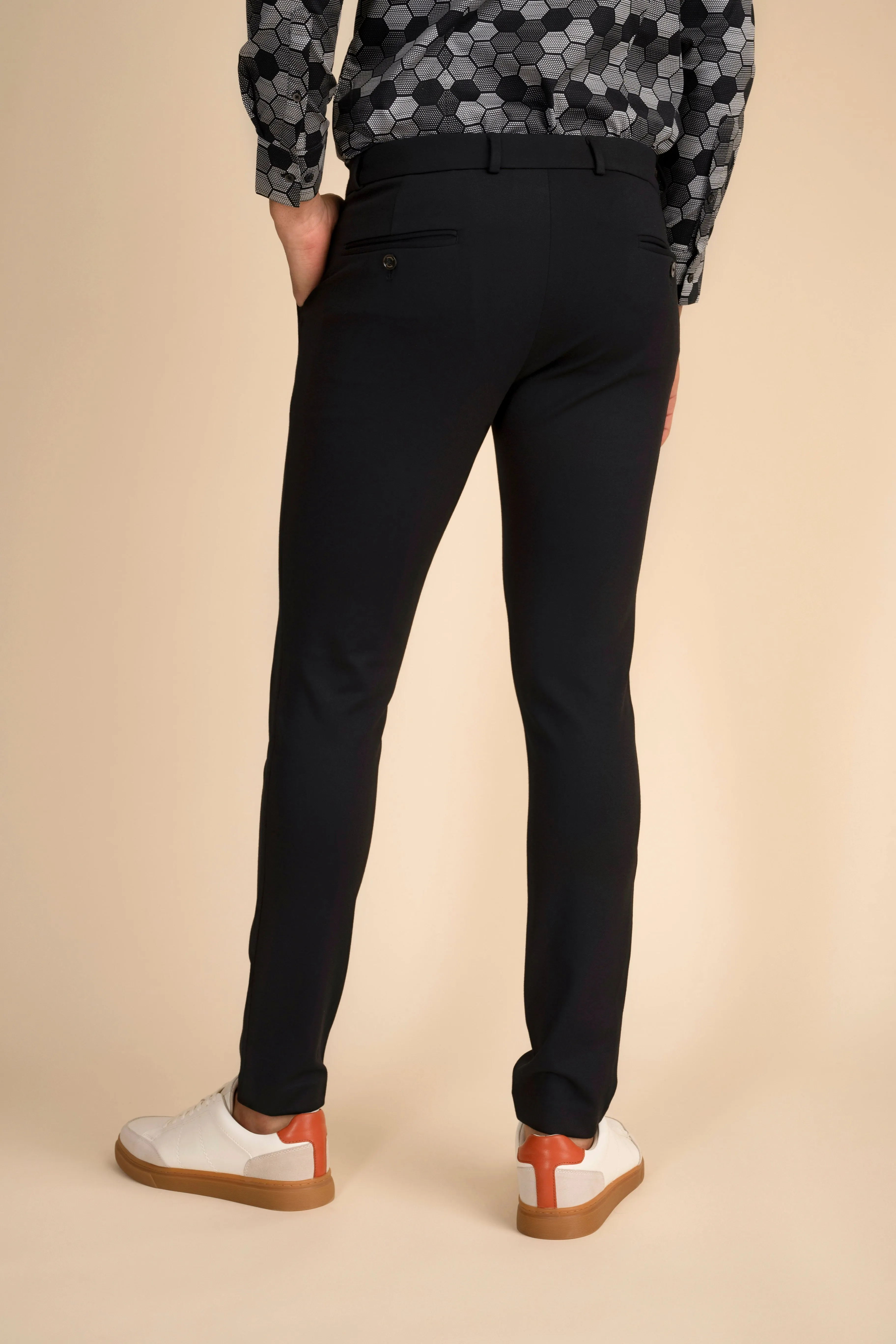Black Zipper Pants - 4 way Jet-Setter
