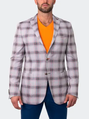Blazer Unconstructed Algebra Plaid Grey