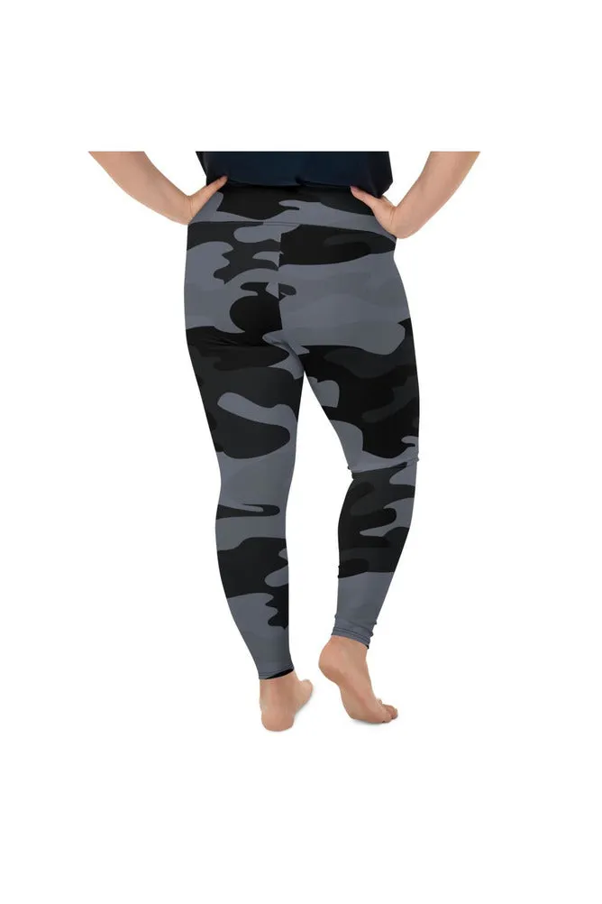 Blue Ink Urban Camouflage Plus Size Leggings