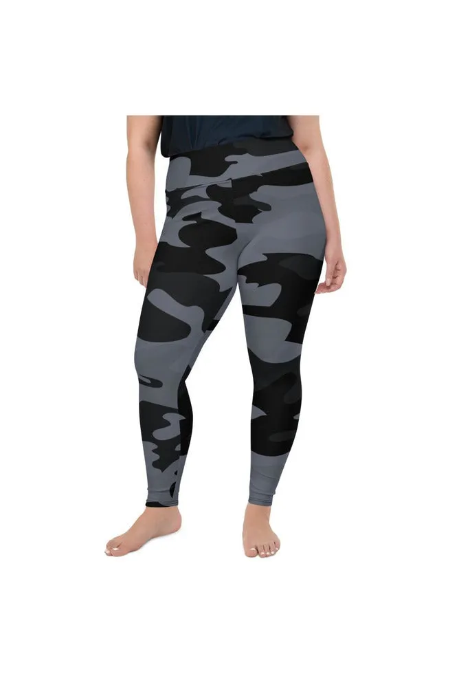 Blue Ink Urban Camouflage Plus Size Leggings