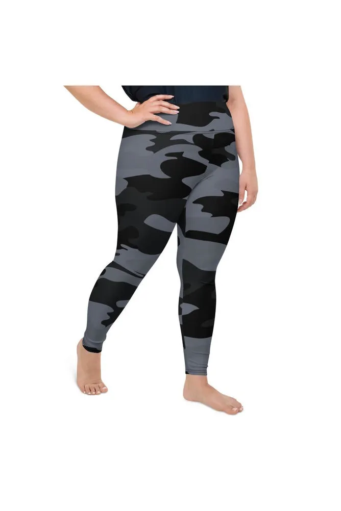 Blue Ink Urban Camouflage Plus Size Leggings