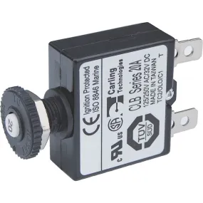 Blue Sea 20A Push Button Quick Connect Circuit Breaker