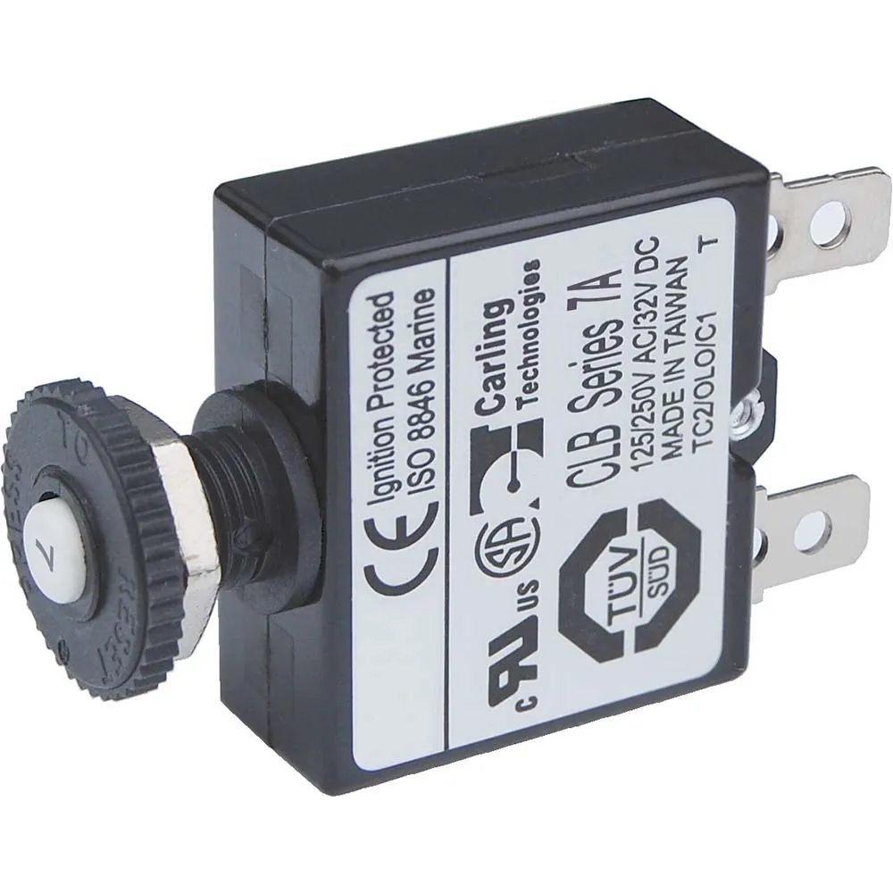 Blue Sea 7A Push Button Quick Connect Circuit Breaker