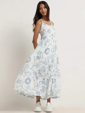 Bombay Paisley Off White Printed Cotton Shirt Dress