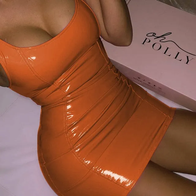 Candy PU Leather Dress