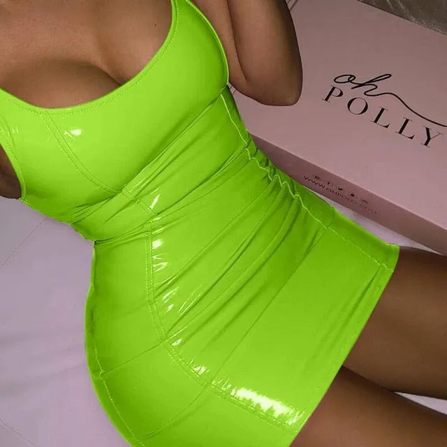Candy PU Leather Dress