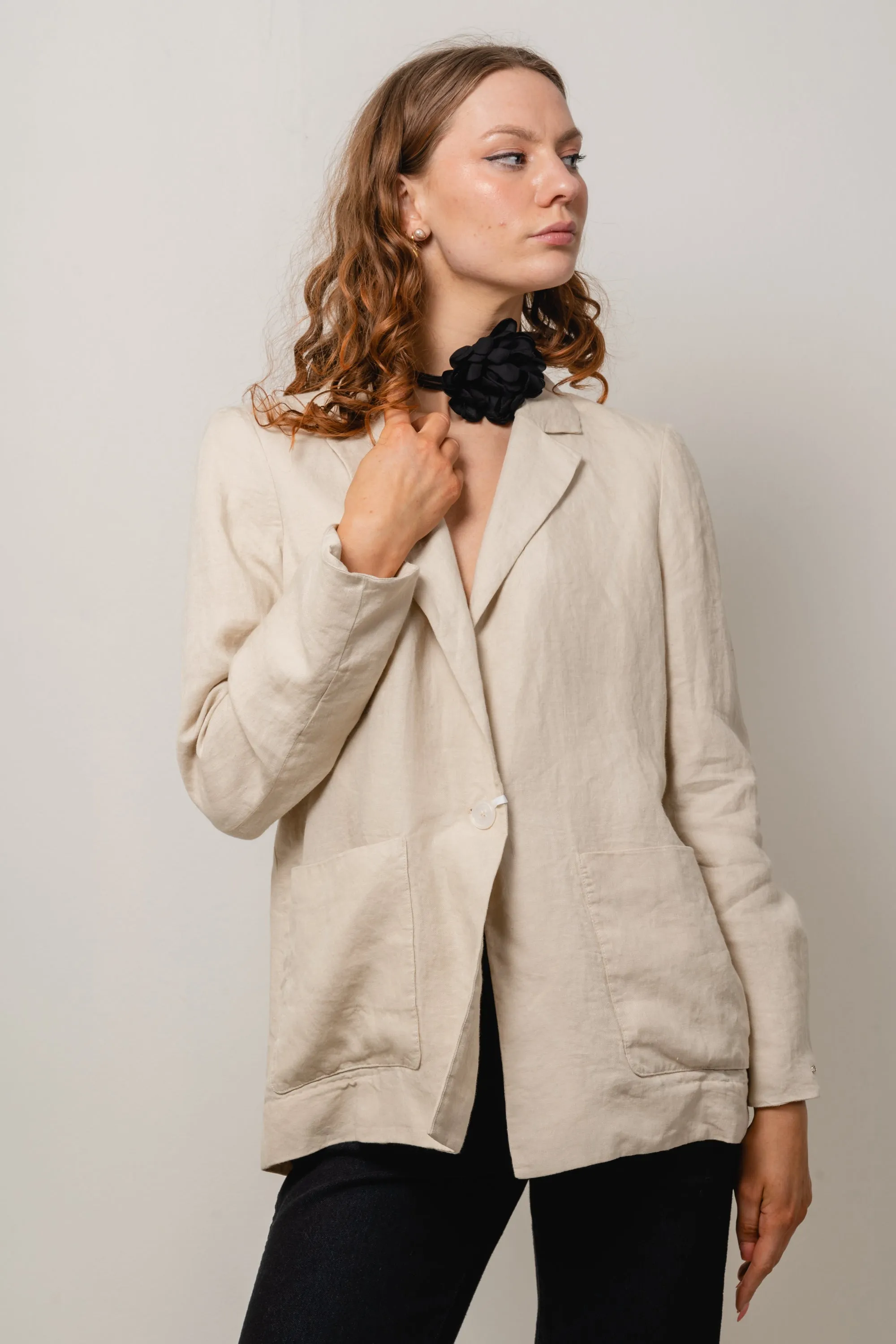Casual Linen Sb Blazer - Light Sandalwood