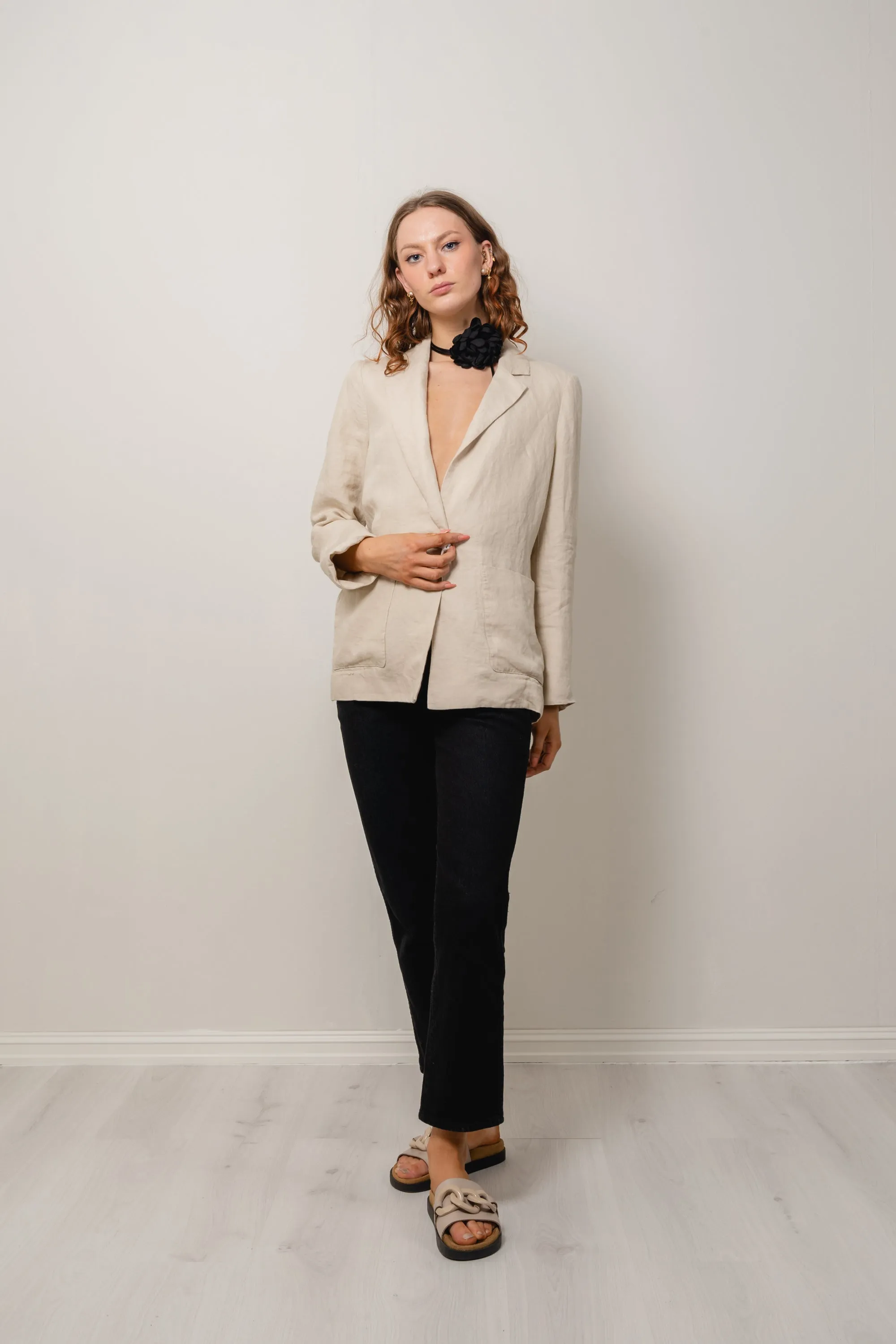 Casual Linen Sb Blazer - Light Sandalwood