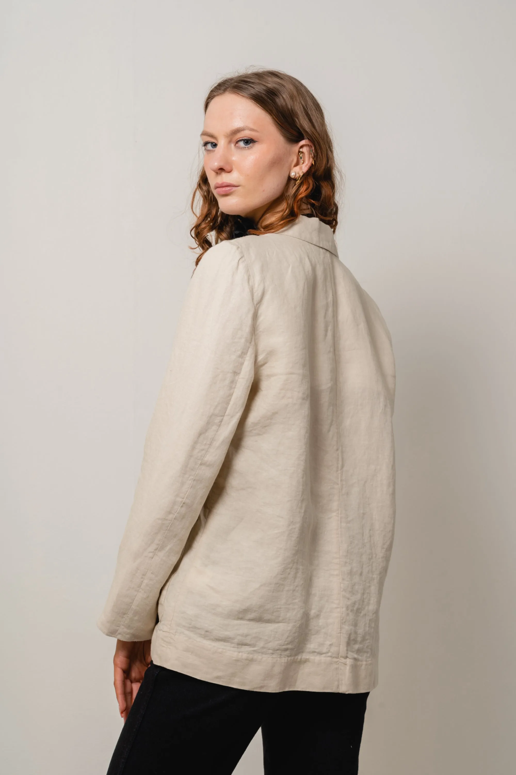 Casual Linen Sb Blazer - Light Sandalwood