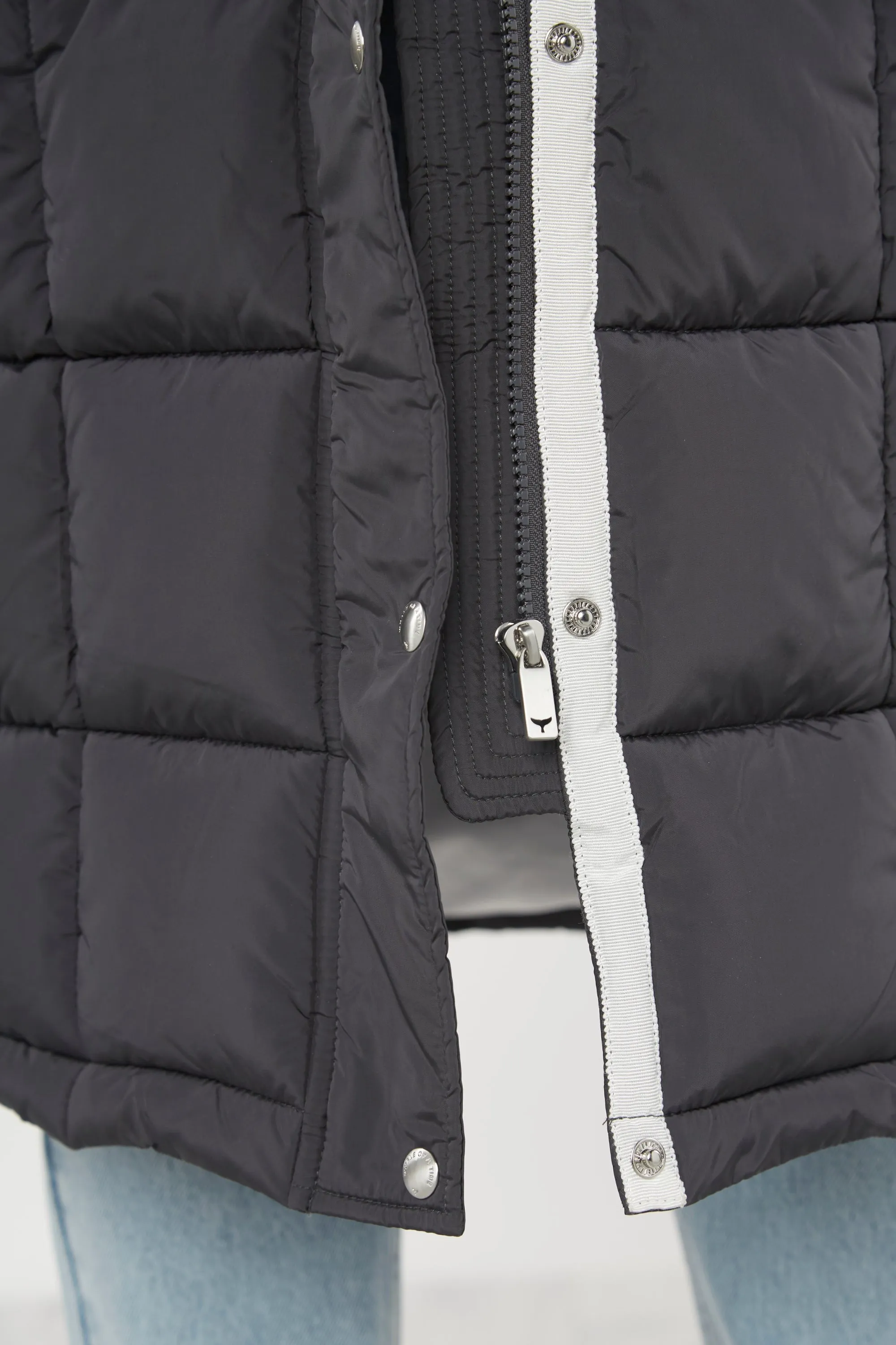 Chatsworth Longline Puffer Coat - Charcoal