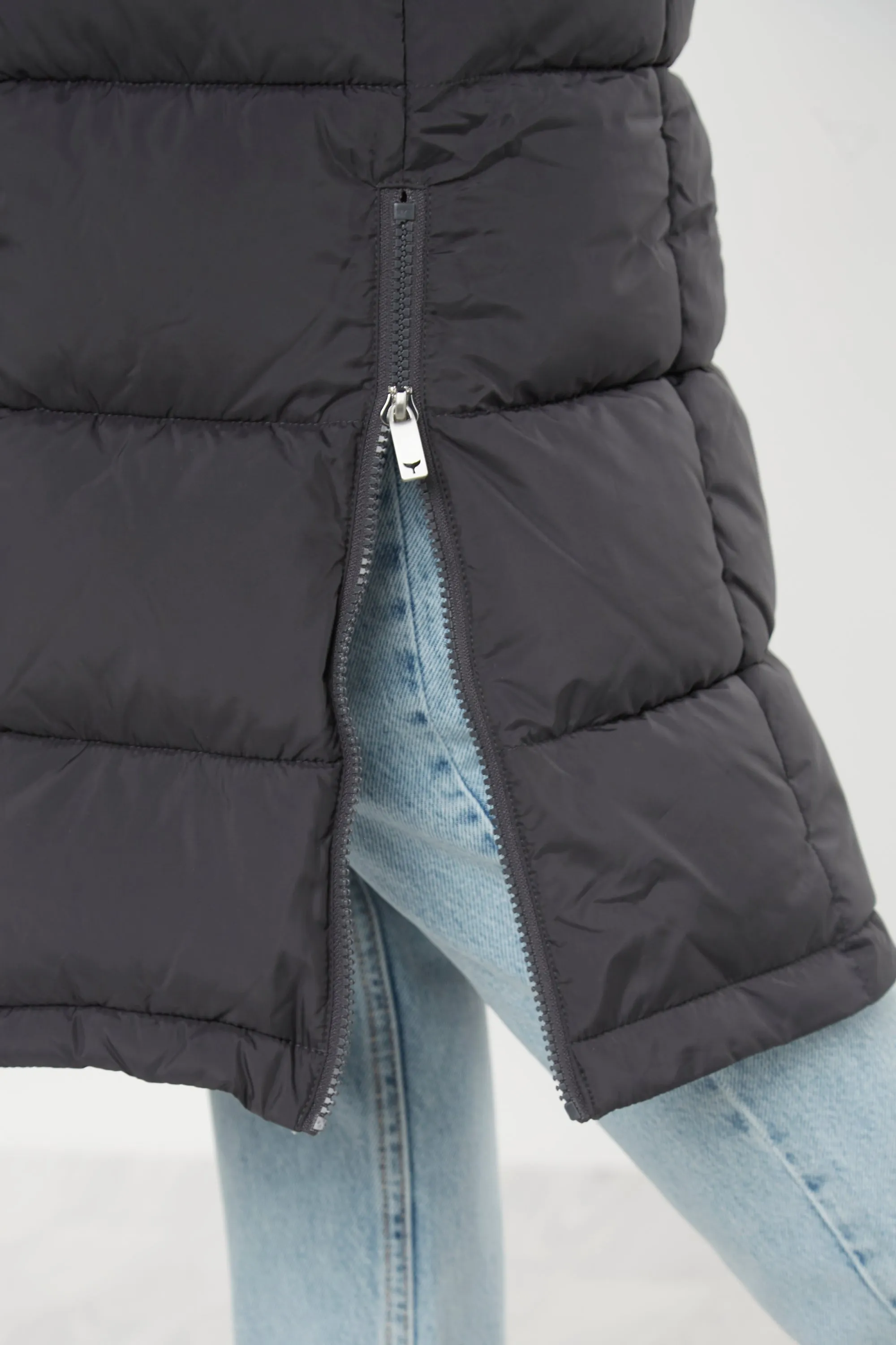 Chatsworth Longline Puffer Coat - Charcoal