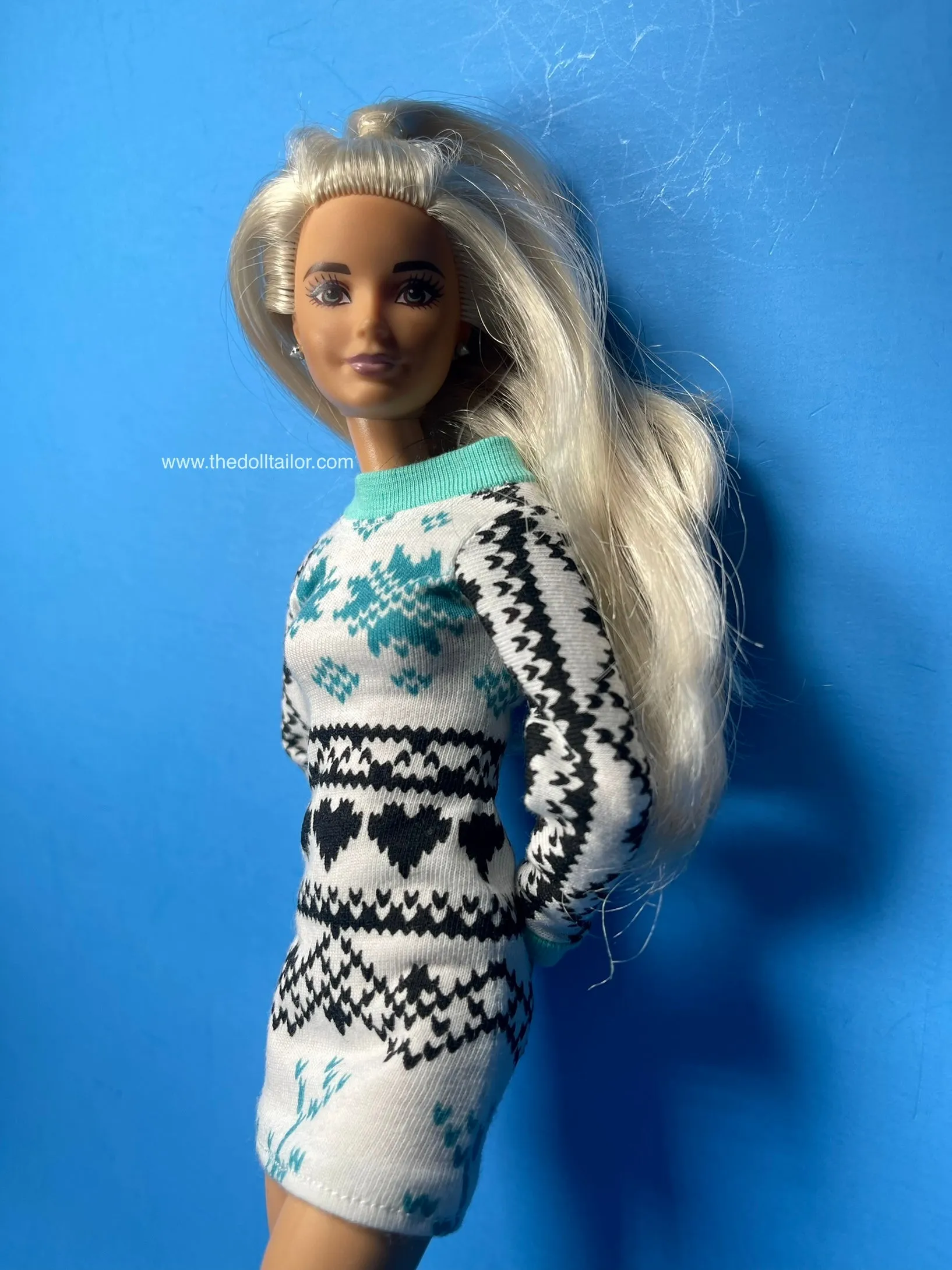 Christmas dress for fashion dolls reindeer star