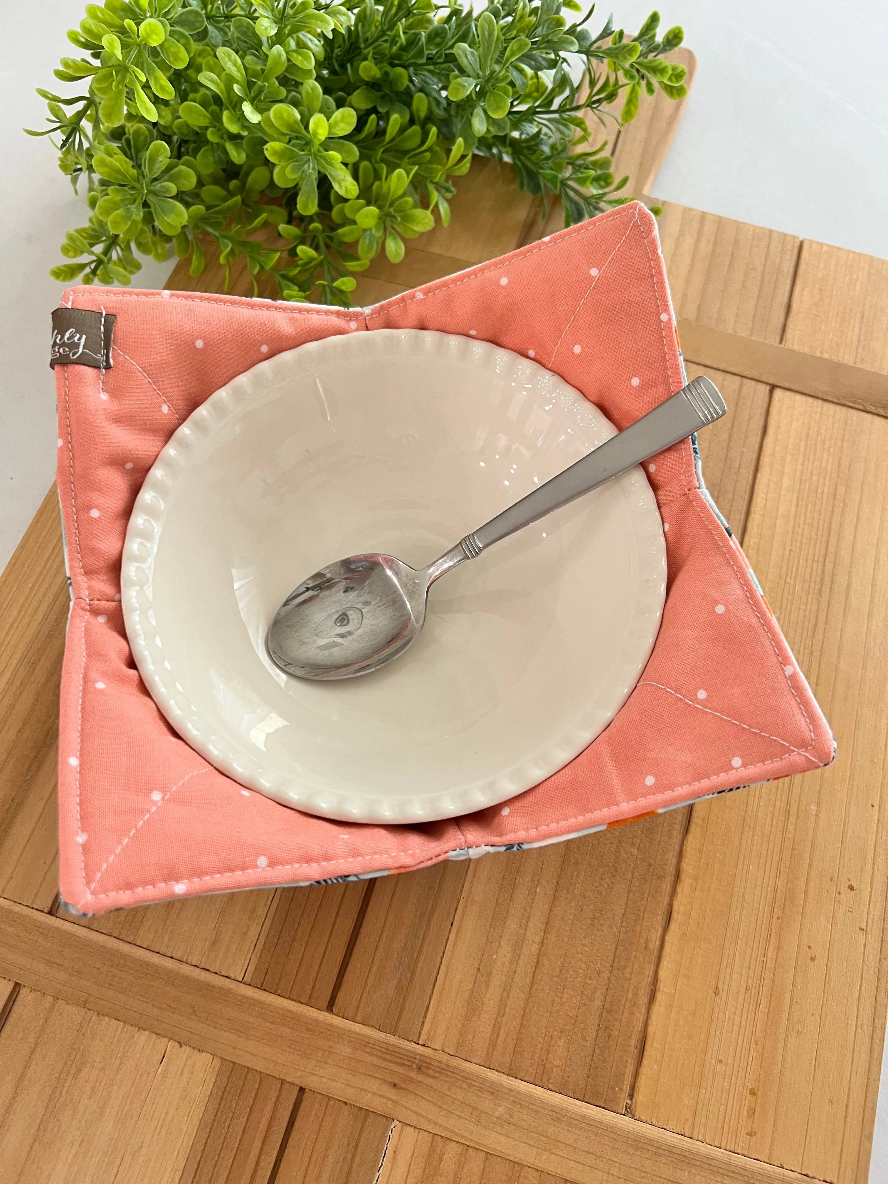 Citrus gingham Bowl Cozy