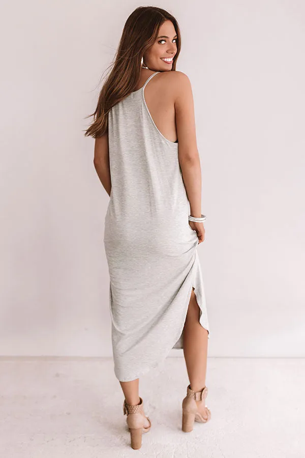 Coasts And Cocktails T-Shirt Midi In Grey