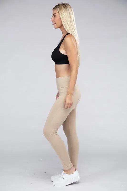 Cotton Leggings with Pockets