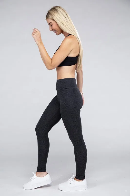 Cotton Leggings with Pockets