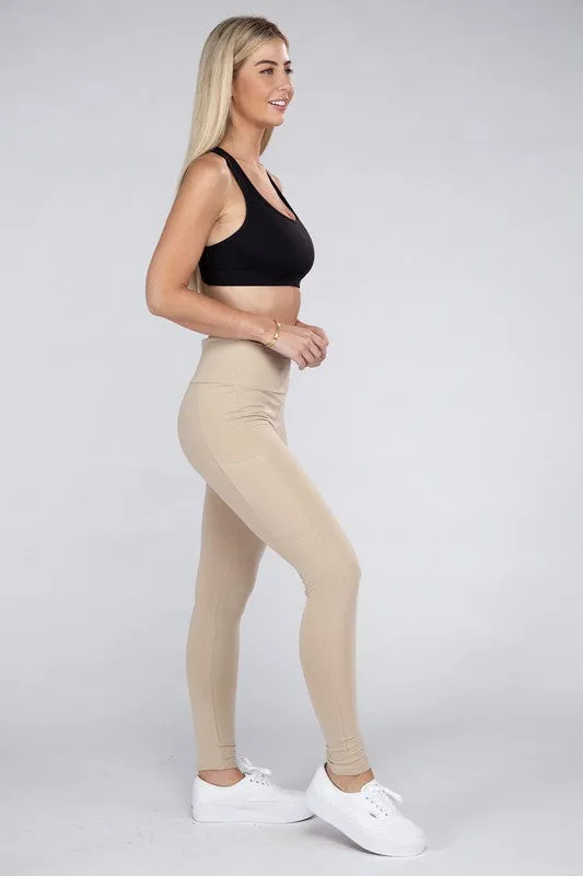 Cotton Leggings with Pockets