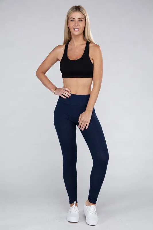 Cotton Leggings with Pockets