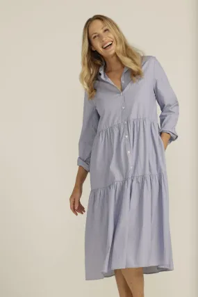 Cotton Stripe Shirt Maker Dress
