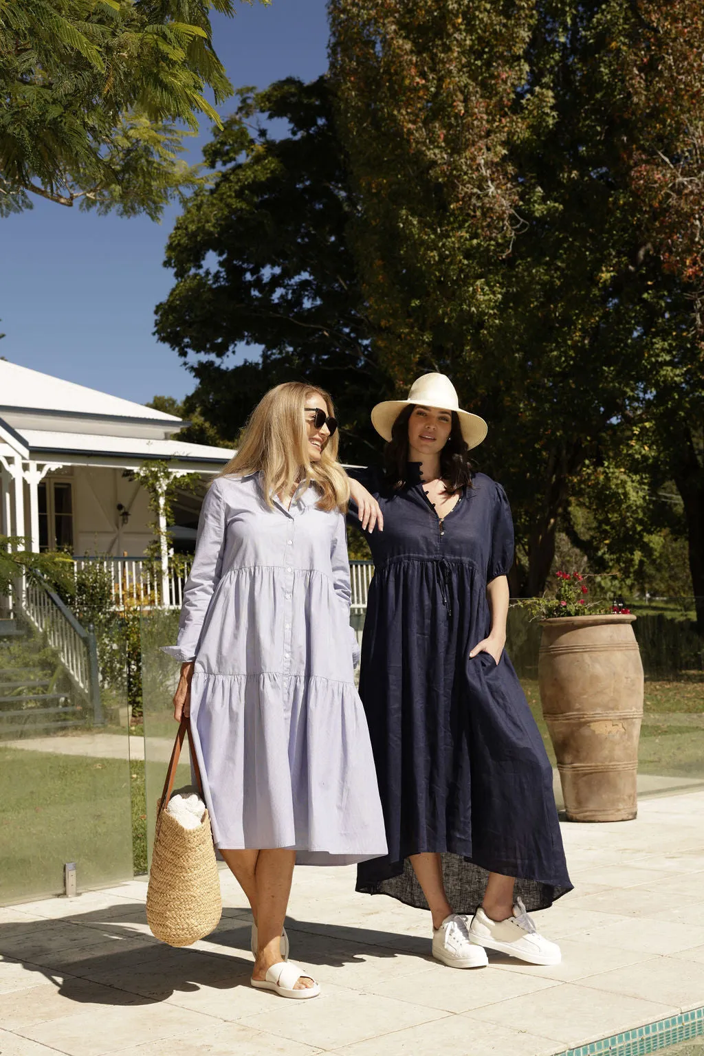 Cotton Stripe Shirt Maker Dress