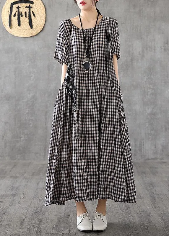 Cozy Patchwork Linen Quilting Dresses