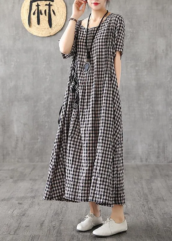 Cozy Patchwork Linen Quilting Dresses