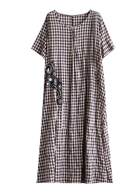 Cozy Patchwork Linen Quilting Dresses