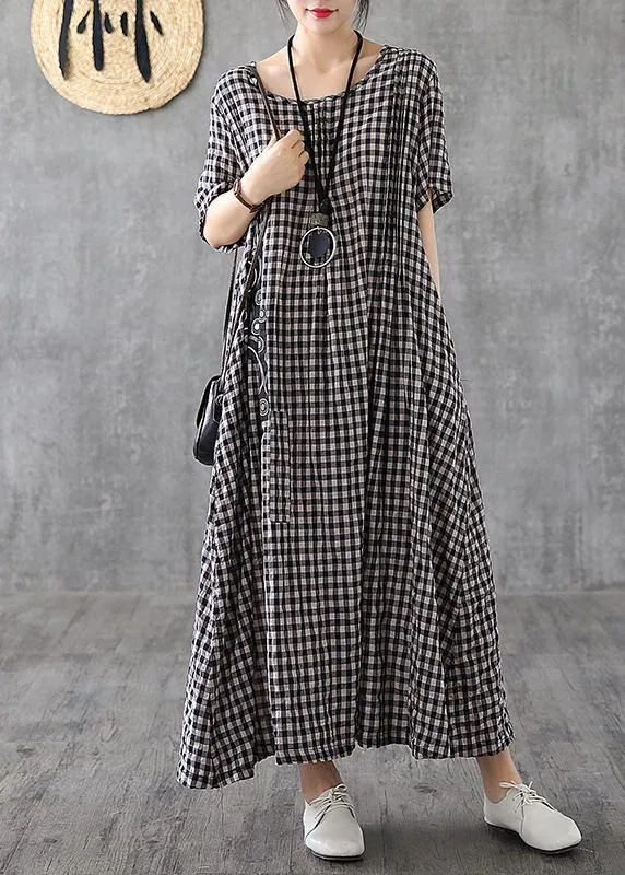 Cozy Patchwork Linen Quilting Dresses