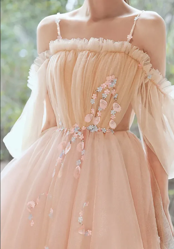 Cute tulle applique short prom dress homecoming dress     fg1084